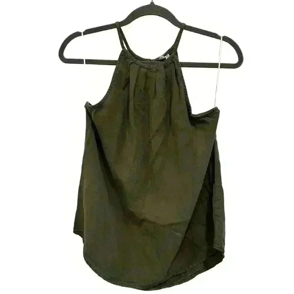 FRANCESCA HARPER NWT ARMY GREEN HALTER TANK WITH BUTTON KEY HOLE CLOSURE SMALL - Picture 12 of 12
